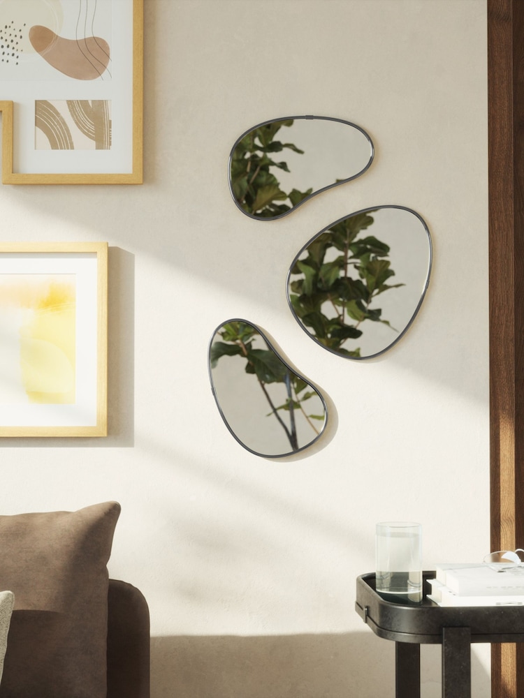طقم من 3 مرايات بتصميم Hubba Pebble من Umbra - صورة 1 من 4