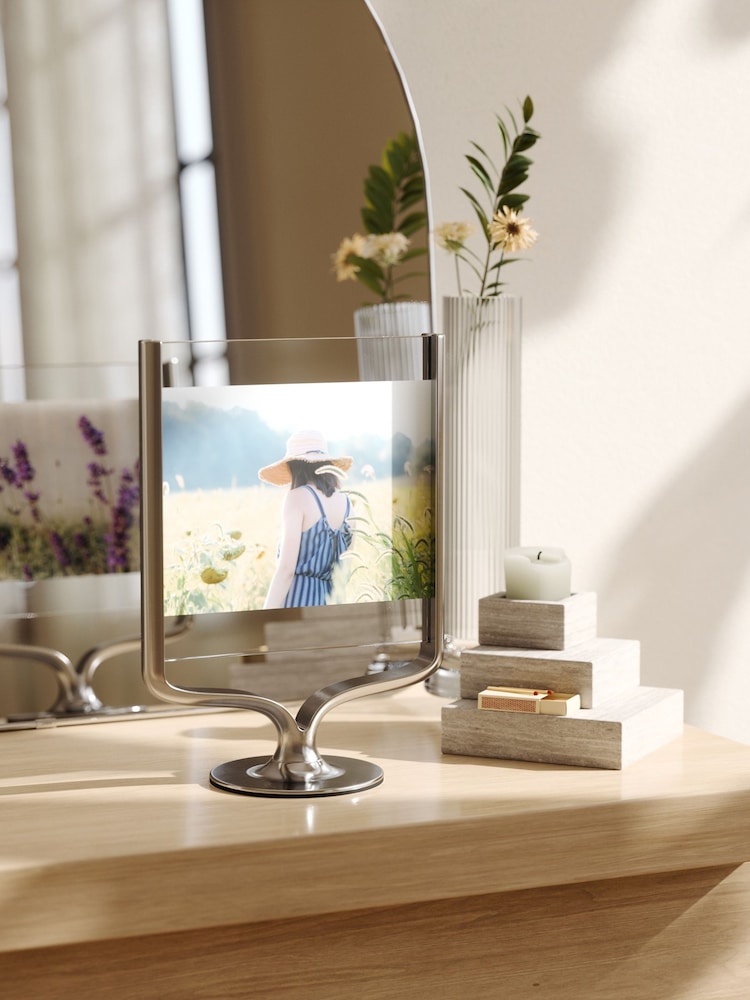 Umbra Chrome Wishbone Desk Photo Frame - Image 1 of 5