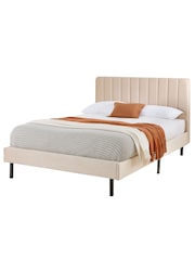 Aspire Furniture Cream Rosella Velvet Upholstered Bed - Image 4 of 4