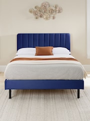 Aspire Furniture Navy Rosella Velvet Upholstered Bed - Image 2 of 4