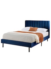 Aspire Furniture Navy Rosella Velvet Upholstered Bed - Image 4 of 4