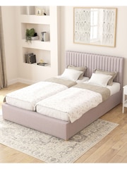 Aspire Furniture Grey Grant Eire Linen Electric Adjustable Bed With Mattress - Image 2 of 5