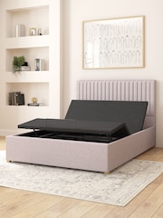 Aspire Furniture Grey Grant Eire Linen Electric Adjustable Bed With Mattress - Image 4 of 5