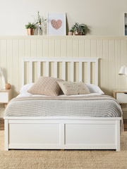 Aspire Furniture White Wooden End Lift Ottoman Storage Bed - Image 3 of 6