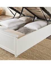 Aspire Furniture White Wooden End Lift Ottoman Storage Bed - Image 4 of 6