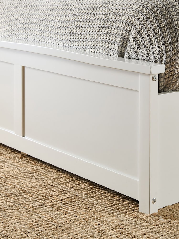 Aspire Furniture White Wooden End Lift Ottoman Storage Bed - Image 6 of 6