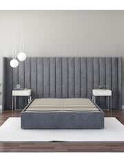 Aspire Furniture Steel Grandeur Wing Velvet Headboard - Image 3 of 3
