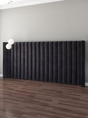 Aspire Furniture Ebony Grandeur Wing Velvet Headboard - Image 2 of 3