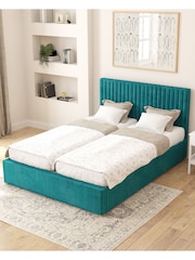 Aspire Furniture Emerald Grant Velvet Electric Adjustable Bed With Mattress - Image 3 of 6