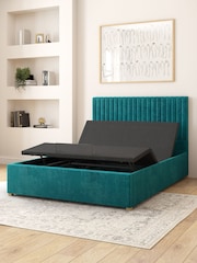 Aspire Furniture Emerald Grant Velvet Electric Adjustable Bed With Mattress - Image 5 of 6