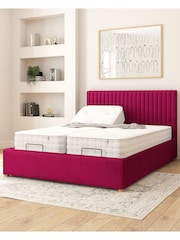 Aspire Furniture Berry Grant Velvet Electric Adjustable Bed With Mattress - Image 1 of 6