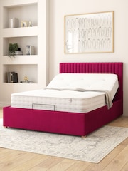 Aspire Furniture Berry Grant Velvet Electric Adjustable Bed With Mattress - Image 2 of 6