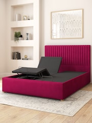 Aspire Furniture Berry Grant Velvet Electric Adjustable Bed With Mattress - Image 5 of 6