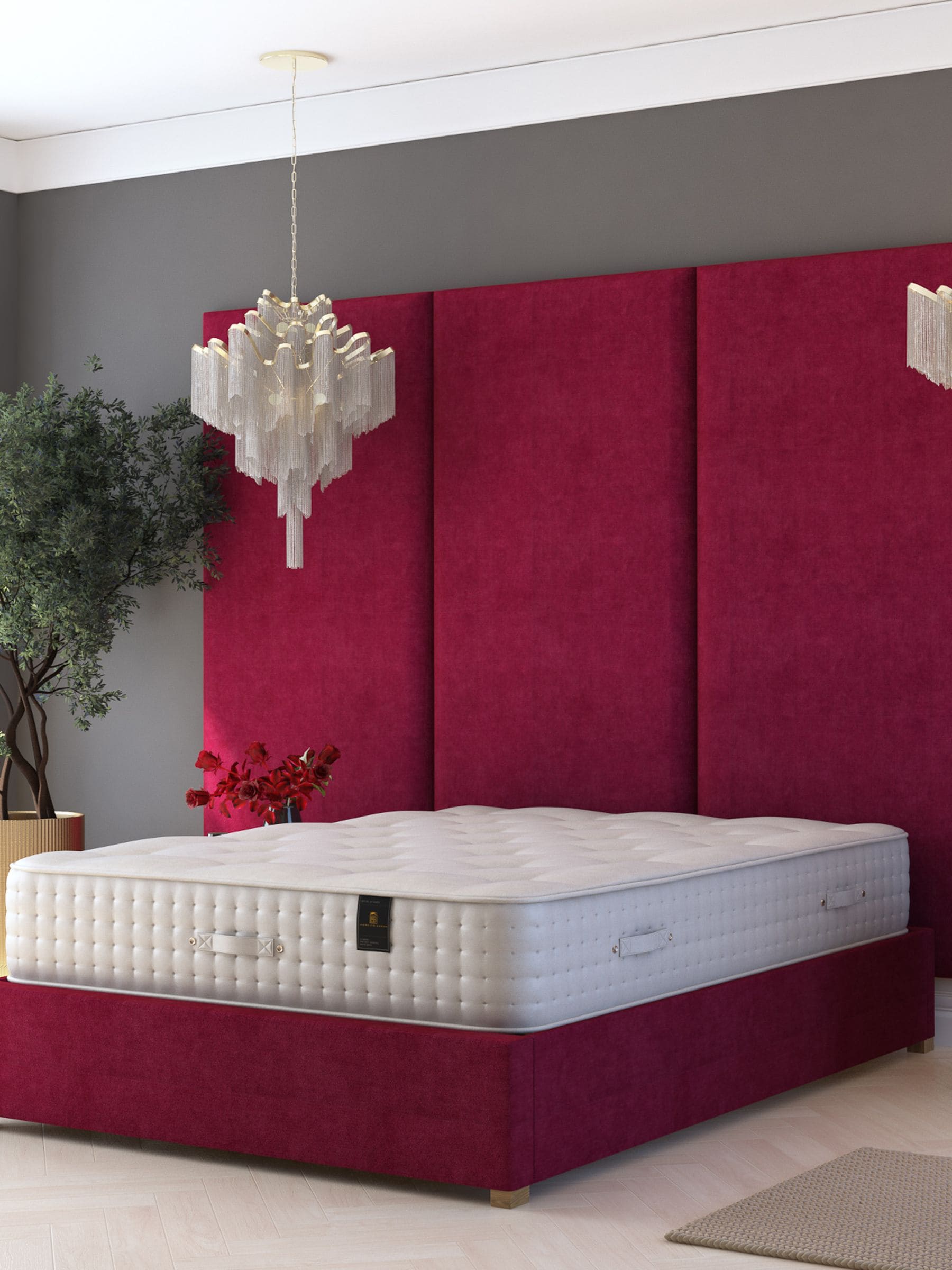 Laurence Llewelyn-Bowen Unisex White Luxury Natural 3000 Pocket Sprung Mattress In Small - Image 6