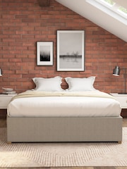 Aspire Furniture Natural Platform Eire Linen End Lift Ottoman Storage Bed - Image 2 of 2