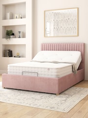 Aspire Furniture Blush Grant Velvet Electric Adjustable Bed With Mattress - Image 2 of 6