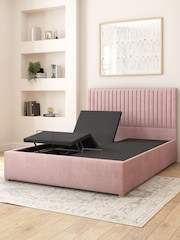 Aspire Furniture Blush Grant Velvet Electric Adjustable Bed With Mattress - Image 5 of 6