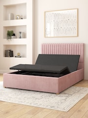 Aspire Furniture Blush Grant Velvet Electric Adjustable Bed With Mattress - Image 6 of 6