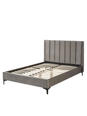 Aspire Furniture Grey Phoebe Velvet Bed - Image 4 of 4