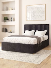 Aspire Furniture Ebony Grant Velvet Electric Adjustable Bed With Mattress - Image 4 of 6