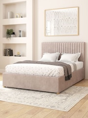 Aspire Furniture Silver Grey Grant Velvet Electric Adjustable Bed With Mattress - Image 4 of 6