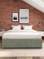 Aspire Furniture Duck Egg Platform Velvet End Lift Ottoman Storage Bed - Image 3 of 3