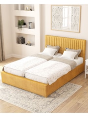 Aspire Furniture Ochre Grant Velvet Electric Adjustable Bed With Mattress - Image 3 of 6