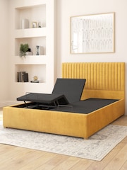 Aspire Furniture Ochre Grant Velvet Electric Adjustable Bed With Mattress - Image 6 of 6