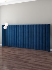 Aspire Furniture Navy Grandeur Wing Velvet Headboard - Image 2 of 3