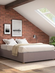 Aspire Furniture Grey Platform Eire Linen End Lift Ottoman Storage Bed - Image 1 of 3