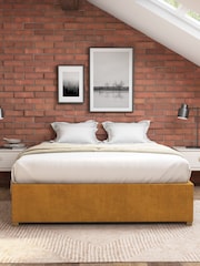 Aspire Furniture Ochre Platform Velvet End Lift Ottoman Storage Bed - Image 3 of 3