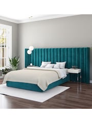 Aspire Furniture Emerald Grandeur Wing Velvet Headboard - Image 1 of 3