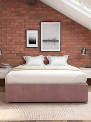 Aspire Furniture Blush Platform Velvet End Lift Ottoman Storage Bed - Image 3 of 3