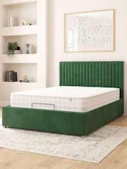 Aspire Furniture Forest Green Grant Velvet Electric Adjustable Bed With Mattress - Image 4 of 6