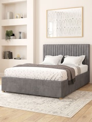 Aspire Furniture Steel Grant Velvet Electric Adjustable Bed With Mattress - Image 4 of 6