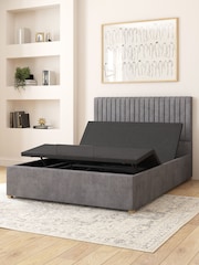 Aspire Furniture Steel Grant Velvet Electric Adjustable Bed With Mattress - Image 6 of 6