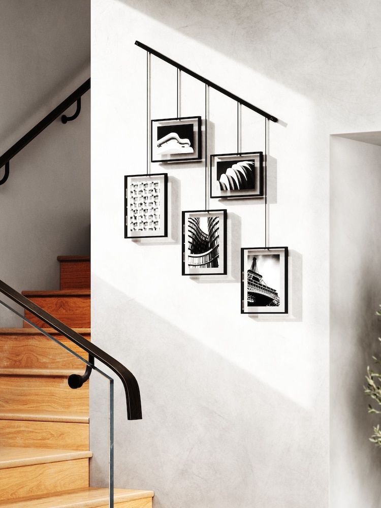 Umbra Black Exhibit 5 Opening Wall Hanging Photo Frame - Image 2 of 4