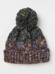 FatFace Navy Twist Colourblock Beanie - Image 1 of 2