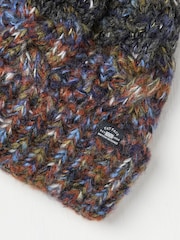 FatFace Navy Twist Colourblock Beanie - Image 2 of 2