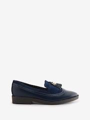 Simply Be Extra Wide Fit Tassle Trim Slippers with Cut Loafers - Imagen 5 de 5