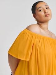 Simply Be Orange Bardot Top - Image 3 of 5