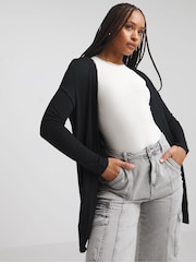 Simply Be Black Edge to Edge Cardi Cardigans - Image 1 of 5