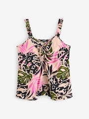 Simply Be Black Ruched Front Ruffle Cami - Image 5 of 5