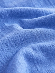 Blue Cotton Wide Leg Trousers - Image 6 of 7