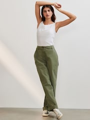 Хаки - Брюки-карго 100из % хлопка - Изображение 4 из 7