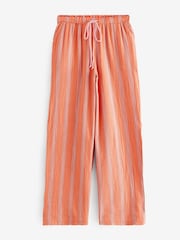Orange Stripe Cotton Wide Leg Trousers - Image 6 of 8