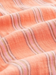 Orange Stripe Cotton Wide Leg Trousers - Image 8 of 8