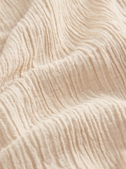 neutre - Chemise coordonnée texturée à manches courtes avec lin - Image 8 de 8