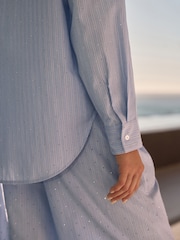 Blue Diamonte Sparkle Shirt - Image 6 of 9