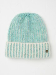 FatFace Green Haze Plaited Beanie - Image 1 of 2